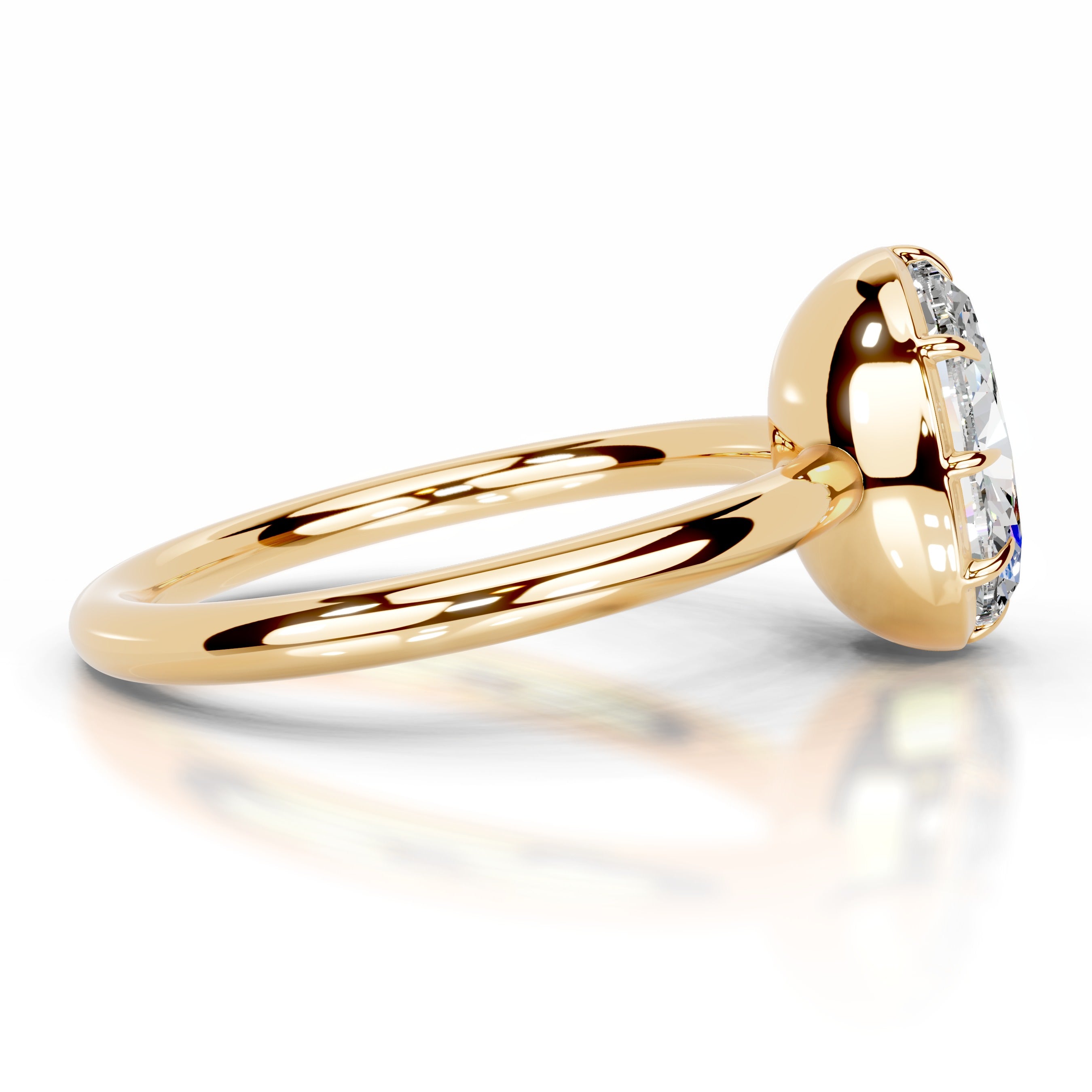 Narcisa Moissanite Ring - 18K Yellow Gold、mySite、hinf8tx79
