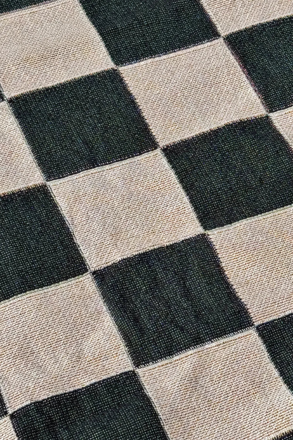 Black and White Checkered Cotton Woven Blanket、mySite、gigharbornorthrealestate