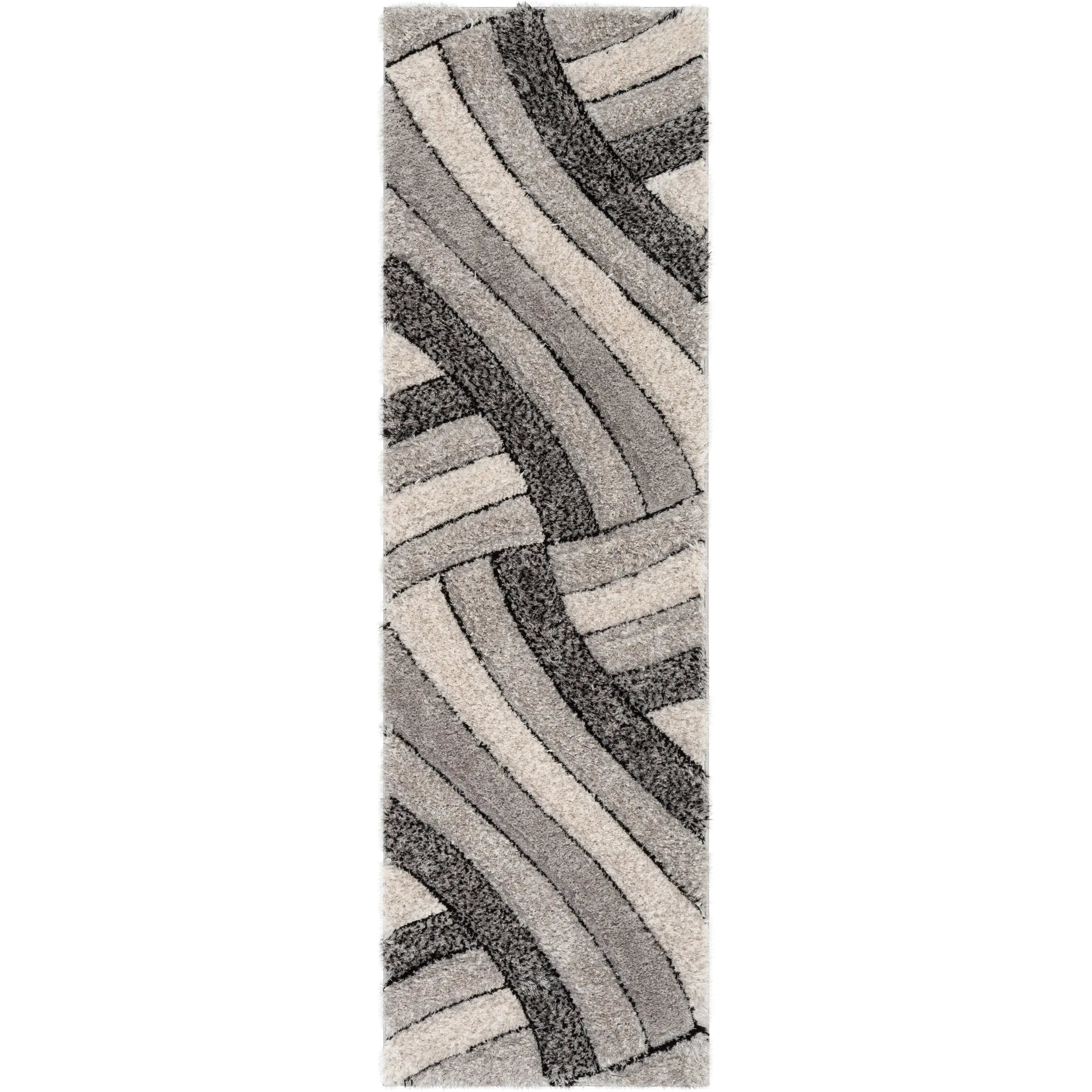 Ucci Grey Modern 3D Textured Shag Rug、mySite、gigharbornorthrealestate