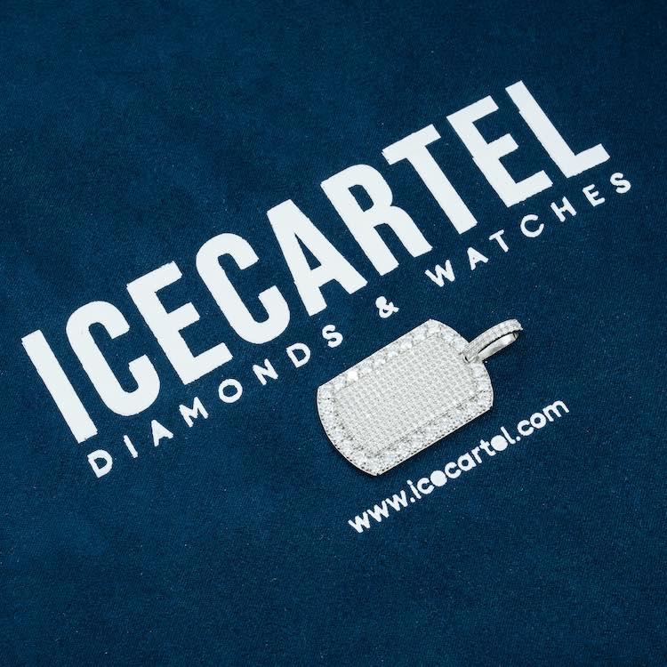 Moissanite Halo Dog Tag Pendant 14K Gold、mySite、hinf8tx79