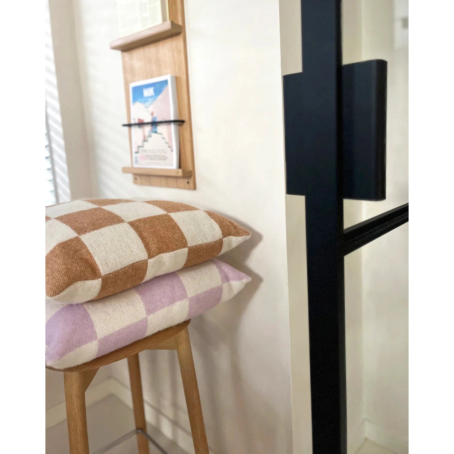 Checkerboard Terra Brown White Cushion、mySite、gigharbornorthrealestate