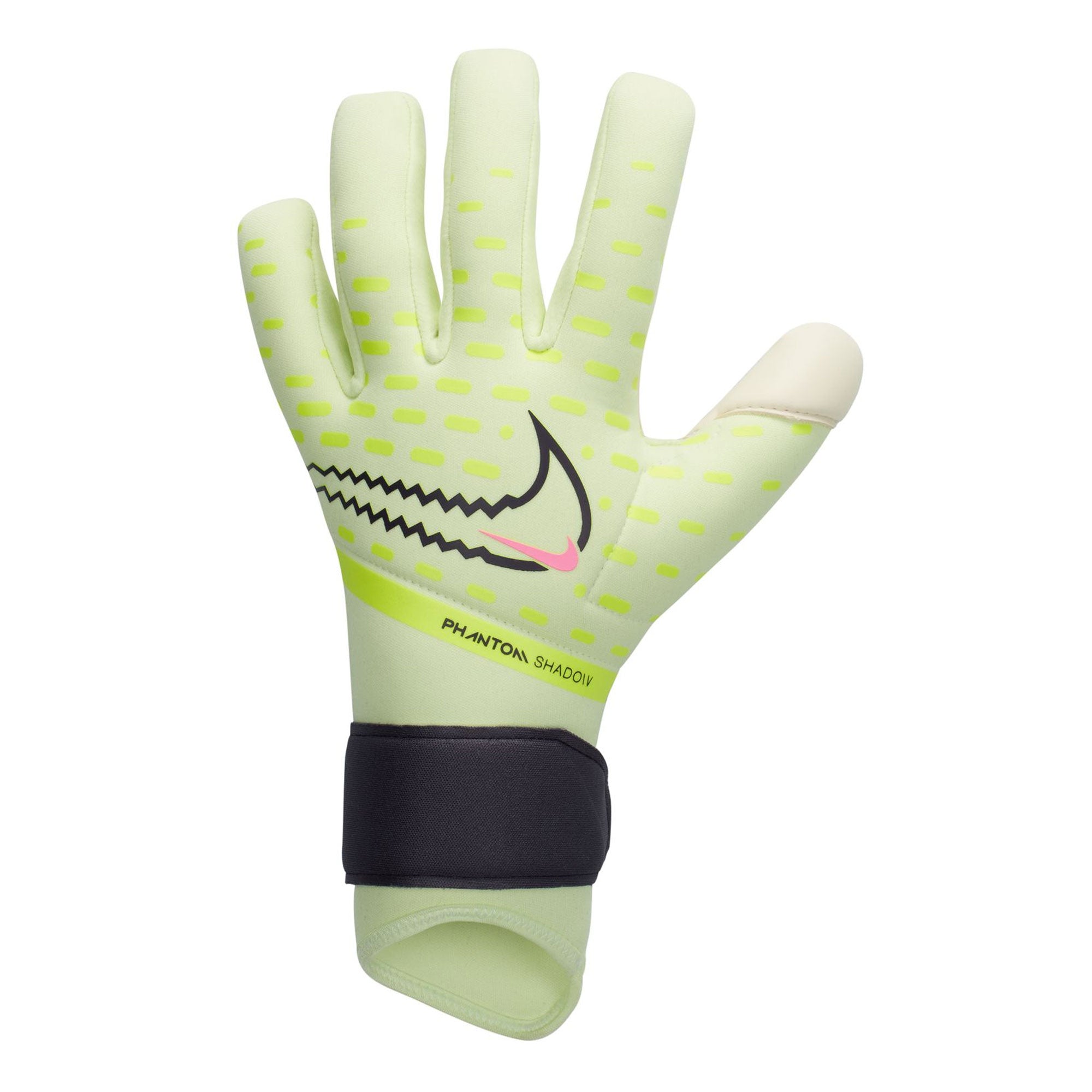 Nike Men's Phantom Shadow Goalkeeper Gloves White/Volt/Pink、mySite、noshort