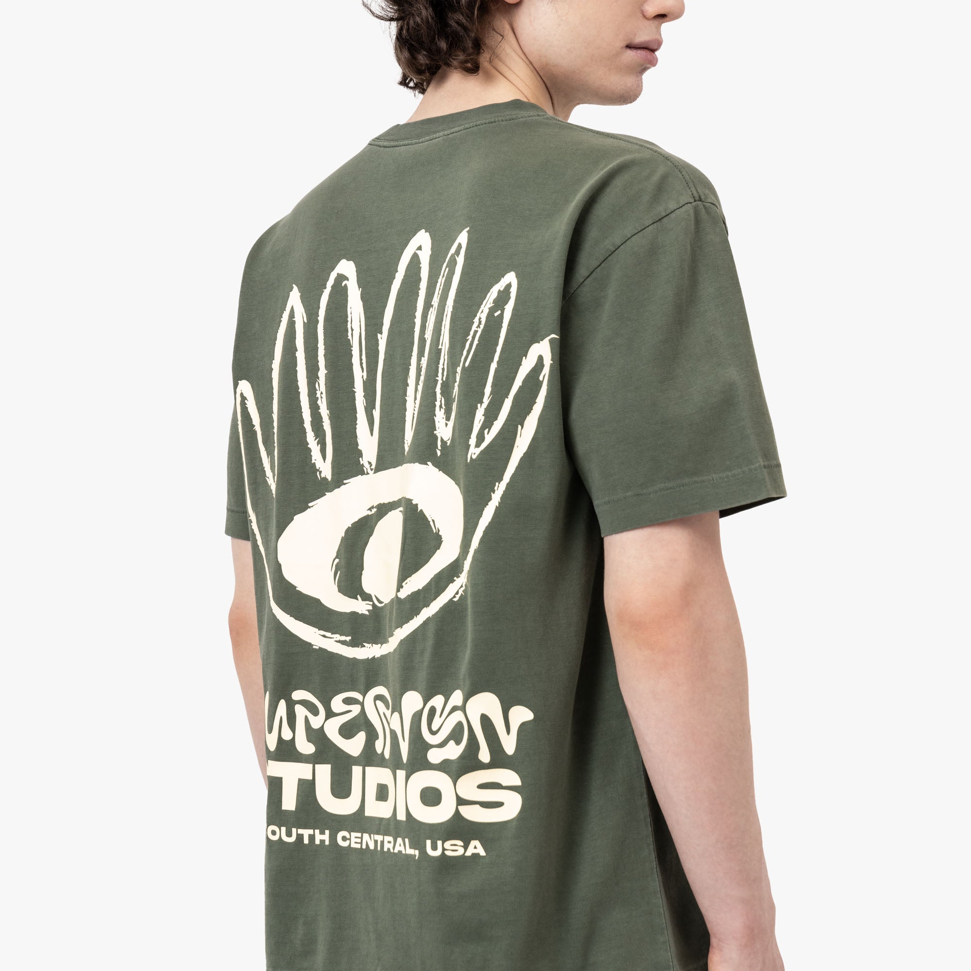  Supervsn Palm T-Shirt / Moss、mySite、merchandisen