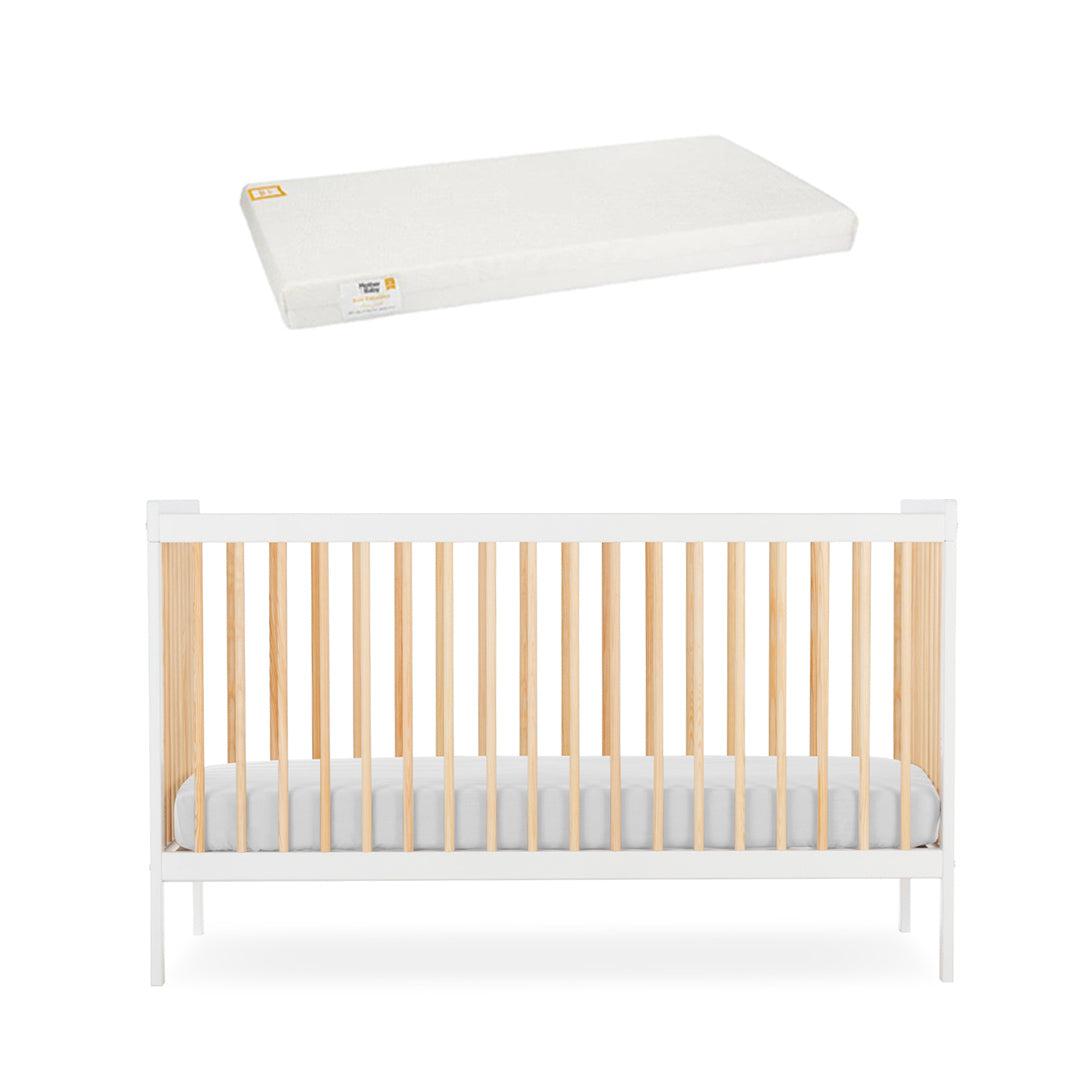  CuddleCo Nola Cot Bed - White/Natural、mySite、merchandisen