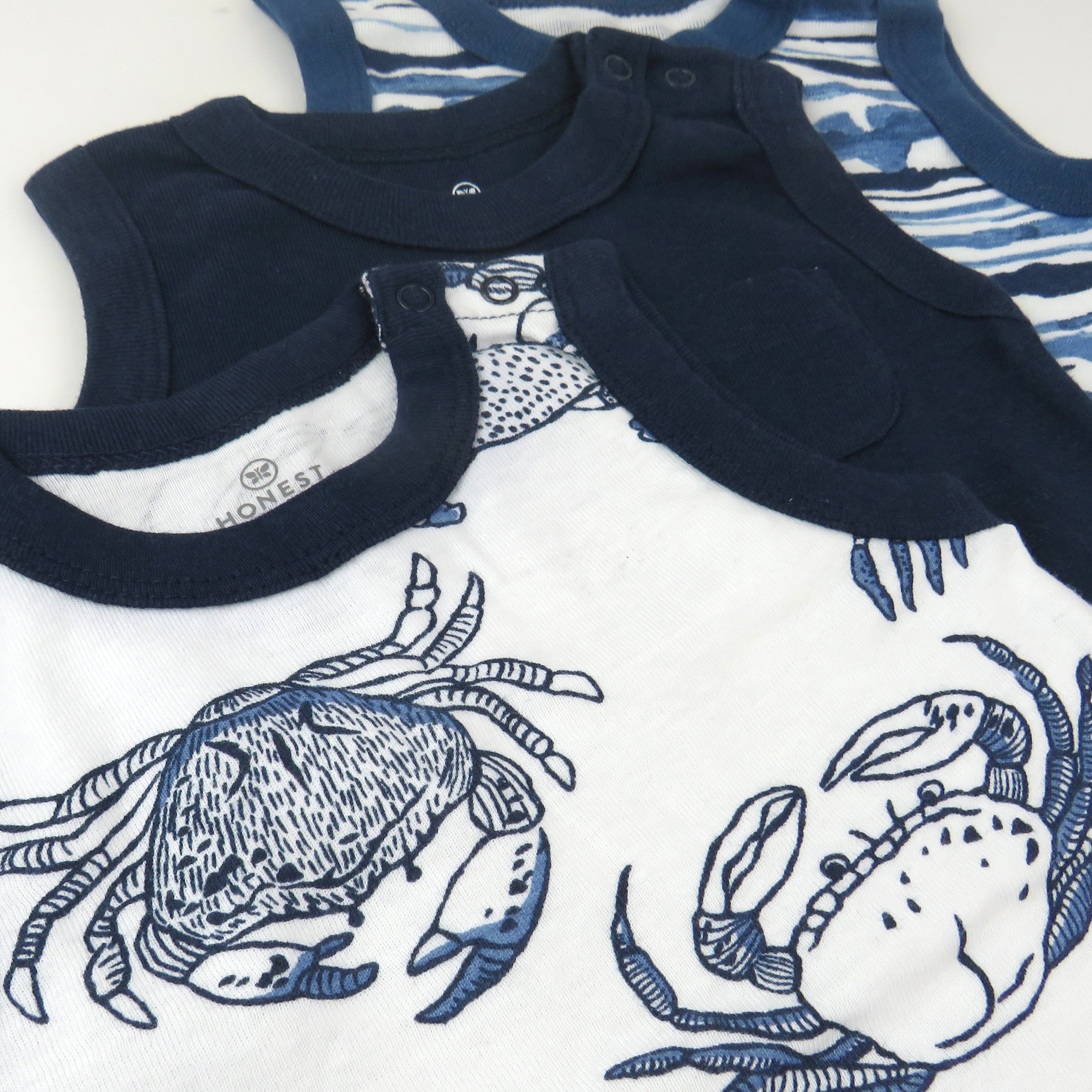  3-Pack Organic Cotton Sleeveless Rompers、mySite、layawaytickets