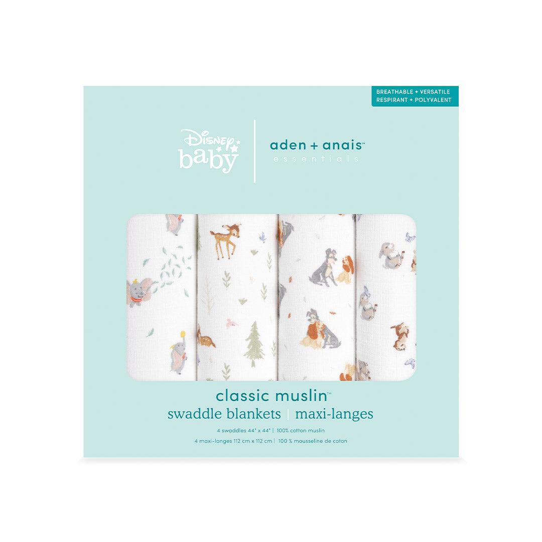  aden + anais essentials Cotton Muslin Swaddle Blanket - 4 Pack - Disney + Friends、mySite、merchandisen
