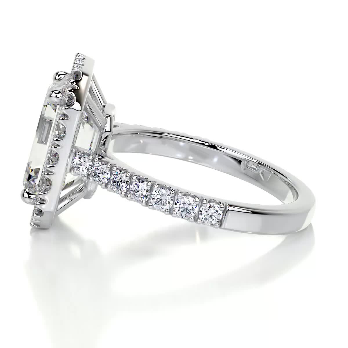 Zoey Moissanite & Diamond Ring -18K White Gold、mySite、hinf8tx79