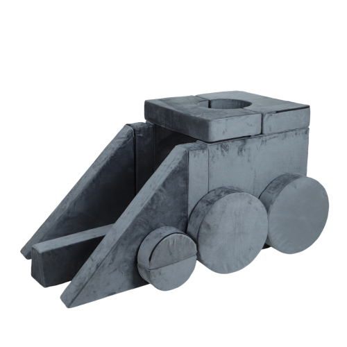 14pcs Kids Sofa Modular Play Couch,Child Sectional Sofa to Boost Creativity,Boys and Girls DIY Creativing Playroom Couch Furniture for Toddlers Conertible Foam and Floor Cushion,Gray、、casual