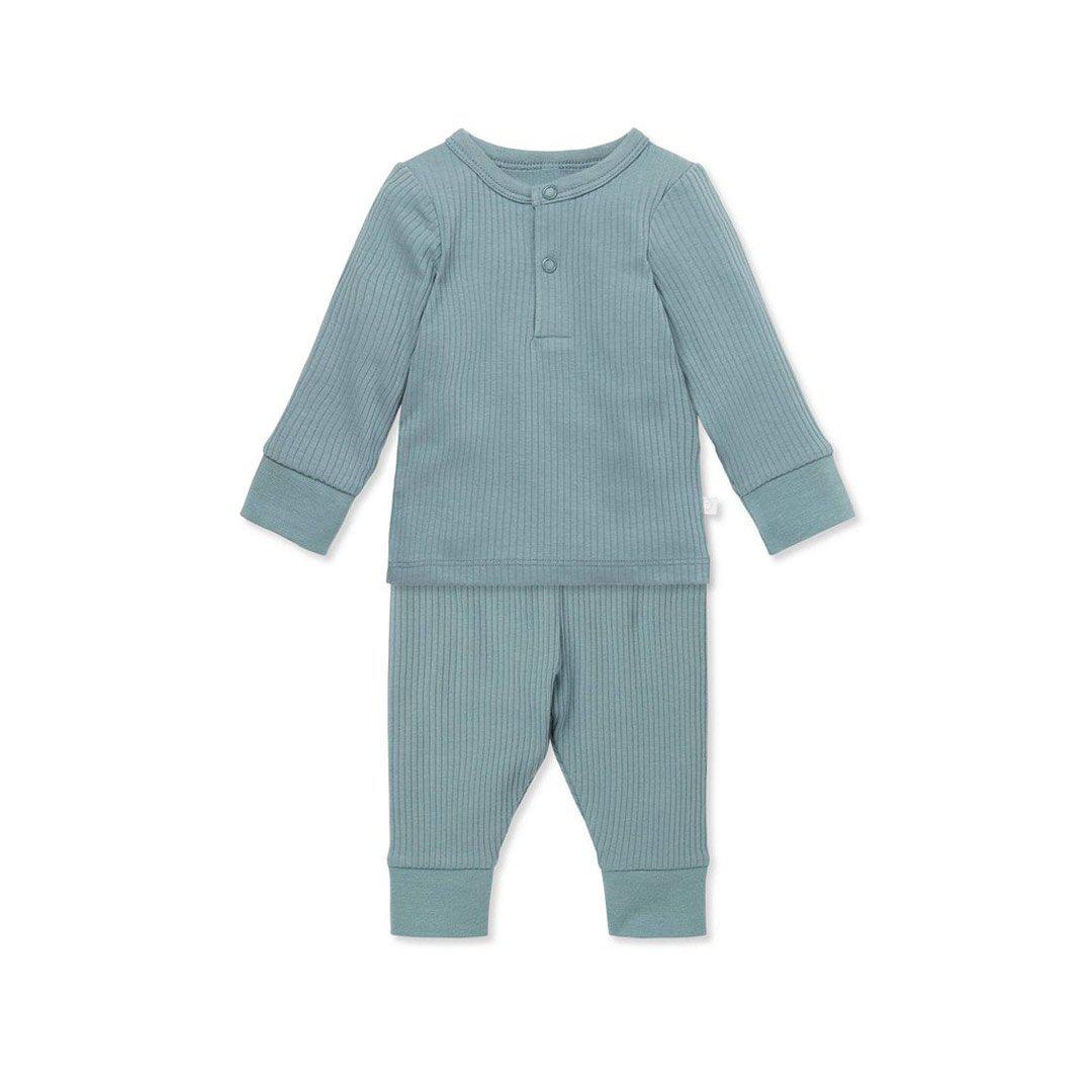  MORI Ribbed Pyjama Set - Blue、mySite、merchandisen