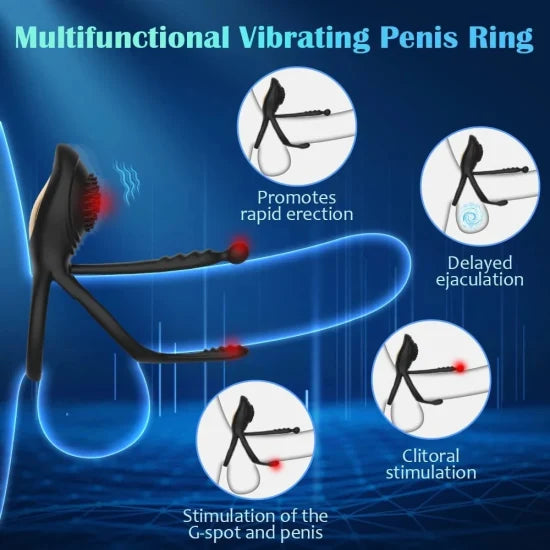 Couples Double Perfect Fit | Vibrating Cock Ring | Clitoral Stimulation、mySite、bottomscart