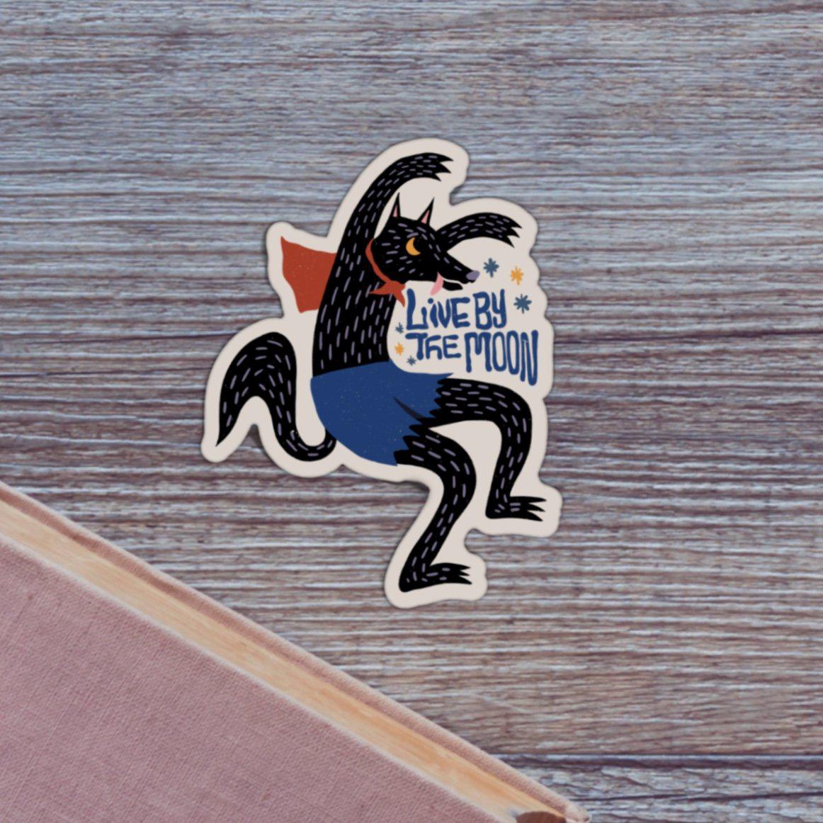  Live by The Moon Werewolf with Cape Fairytale Sticker、mySite、elrpsem3k