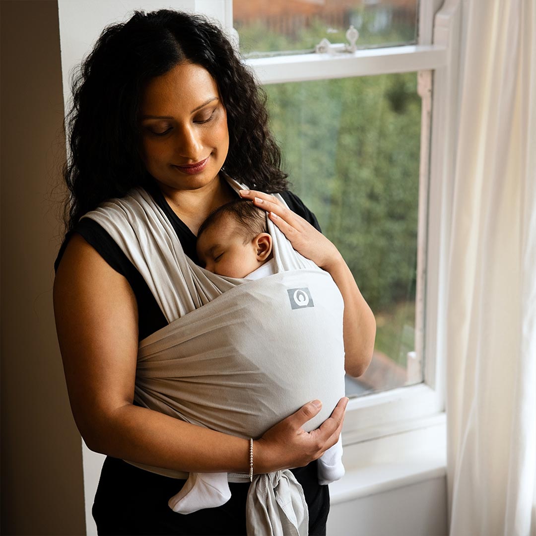  Gaia Stretchy Baby Wrap Carrier - Organic Cotton - Silver Grey、mySite、merchandisen