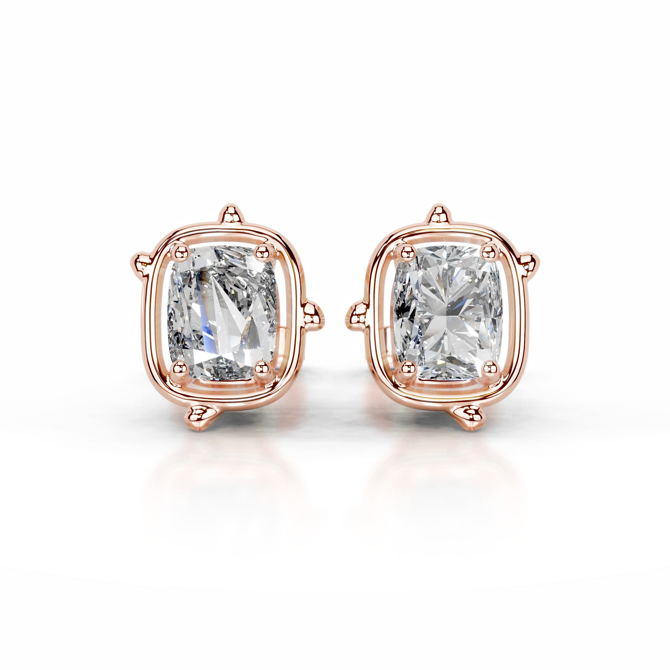 Rooted in Love Lab Grown Diamond Earrings - 14K Rose Gold、mySite、hinf8tx79