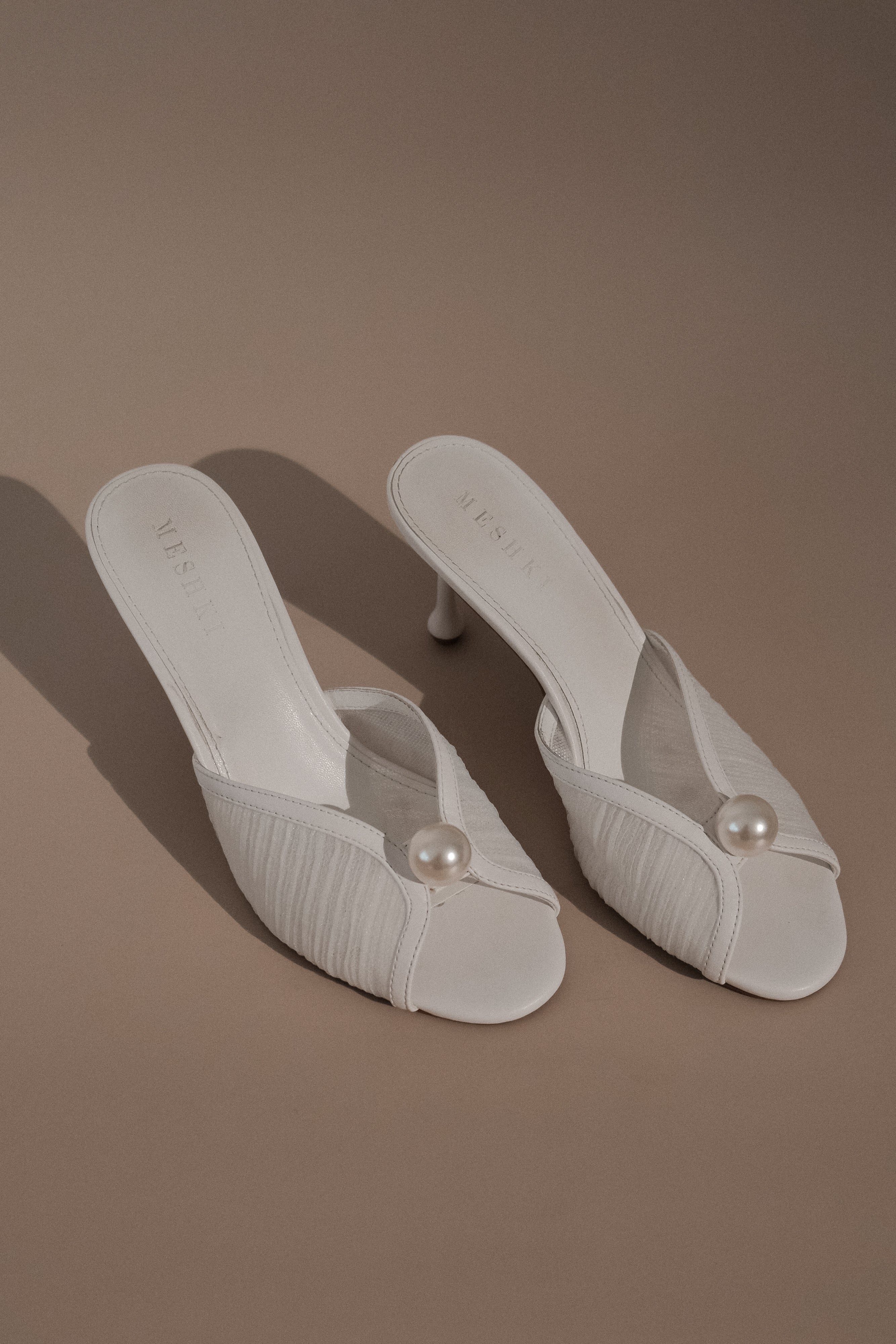 Reena Pearl Mesh Mule - Ivory、mySite、solidvoid