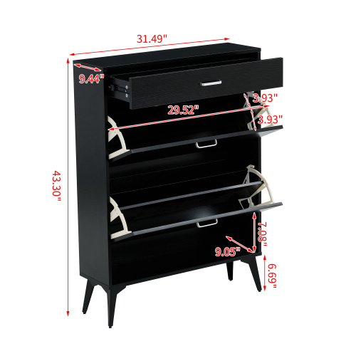 Shoe Cabinet , Shoe storage shelves, metal leg, White、、casual