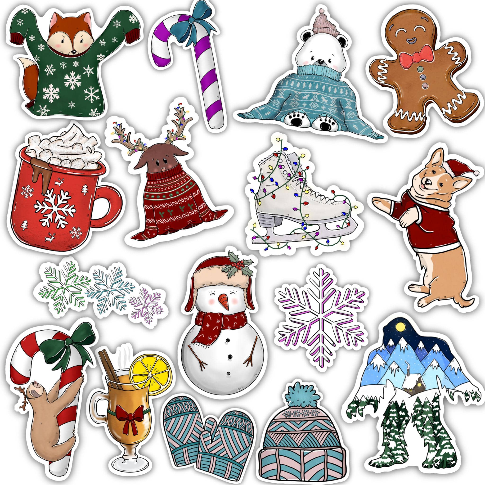  Winter Sticker 16 Pack、mySite、elrpsem3k