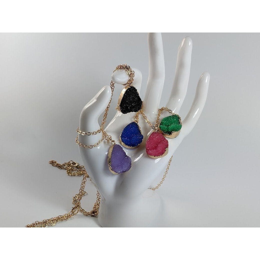 Multi Colored Druzy Fashion Necklaces、mySite、g9winljtr