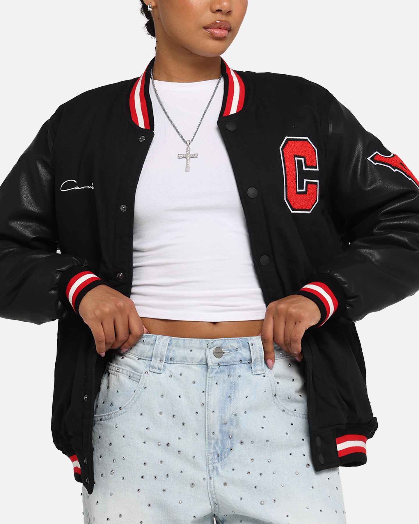 Carre MVP Varsity Jacket Black/Red、mySite、zt4zffjzw
