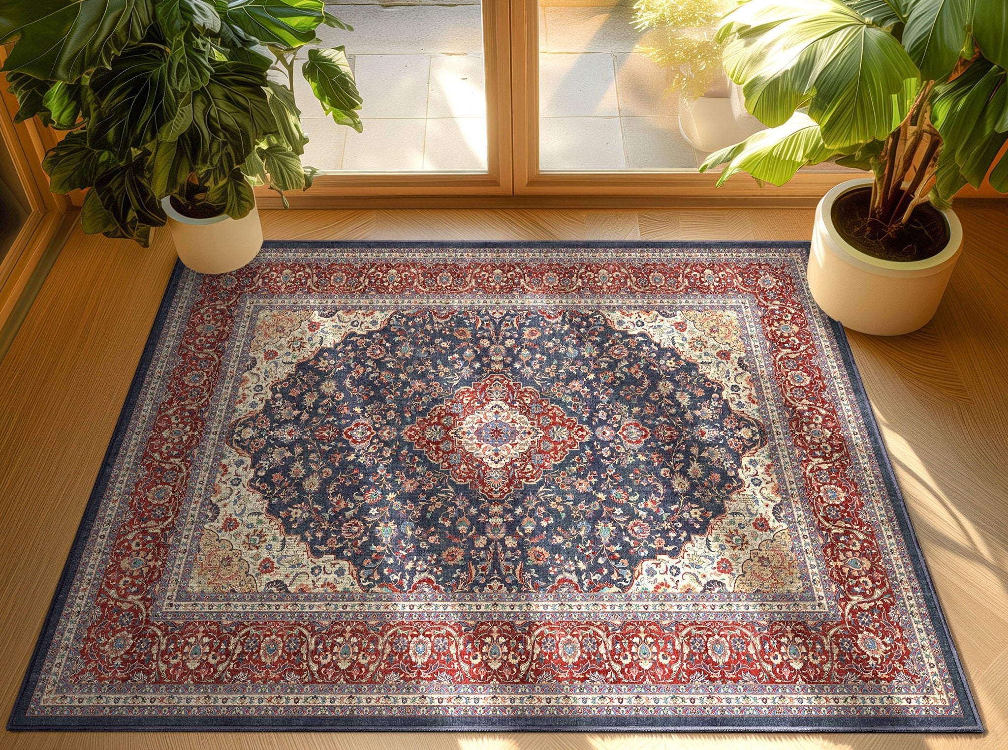 Athens Medallion Floral Rug – High-Density Modern Design、mySite、gigharbornorthrealestate