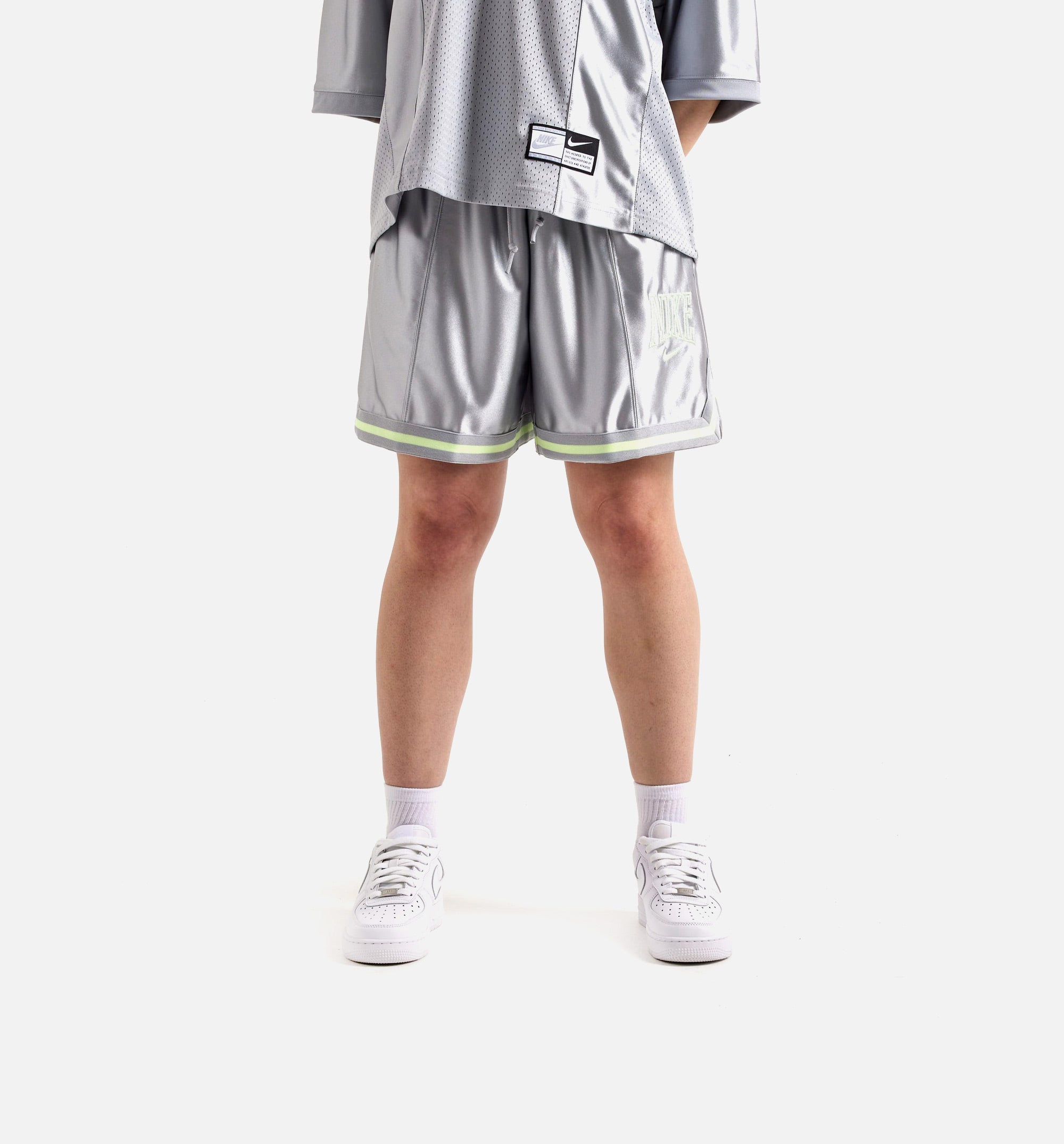 Loose 6 Mid Rise Graphic Satin Womens Short - Light Smoke Grey/Barely、mySite、dreamappss