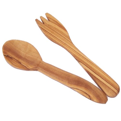  Grade A olive wood Utensils Set - Small Spoon and Fork (15cm or 6 inches) - Asfour Outlet Trademark、mySite、elrpsem3k