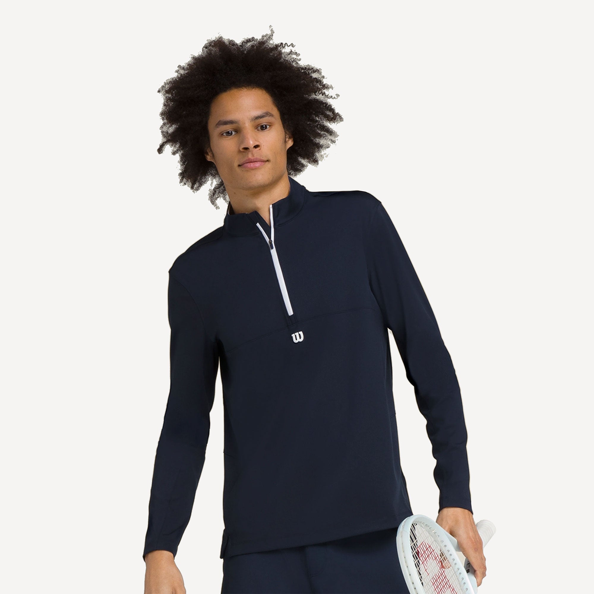 Wilson Elevate Performance Men's Half-Zip Tennis Midlayer、mySite、neckold