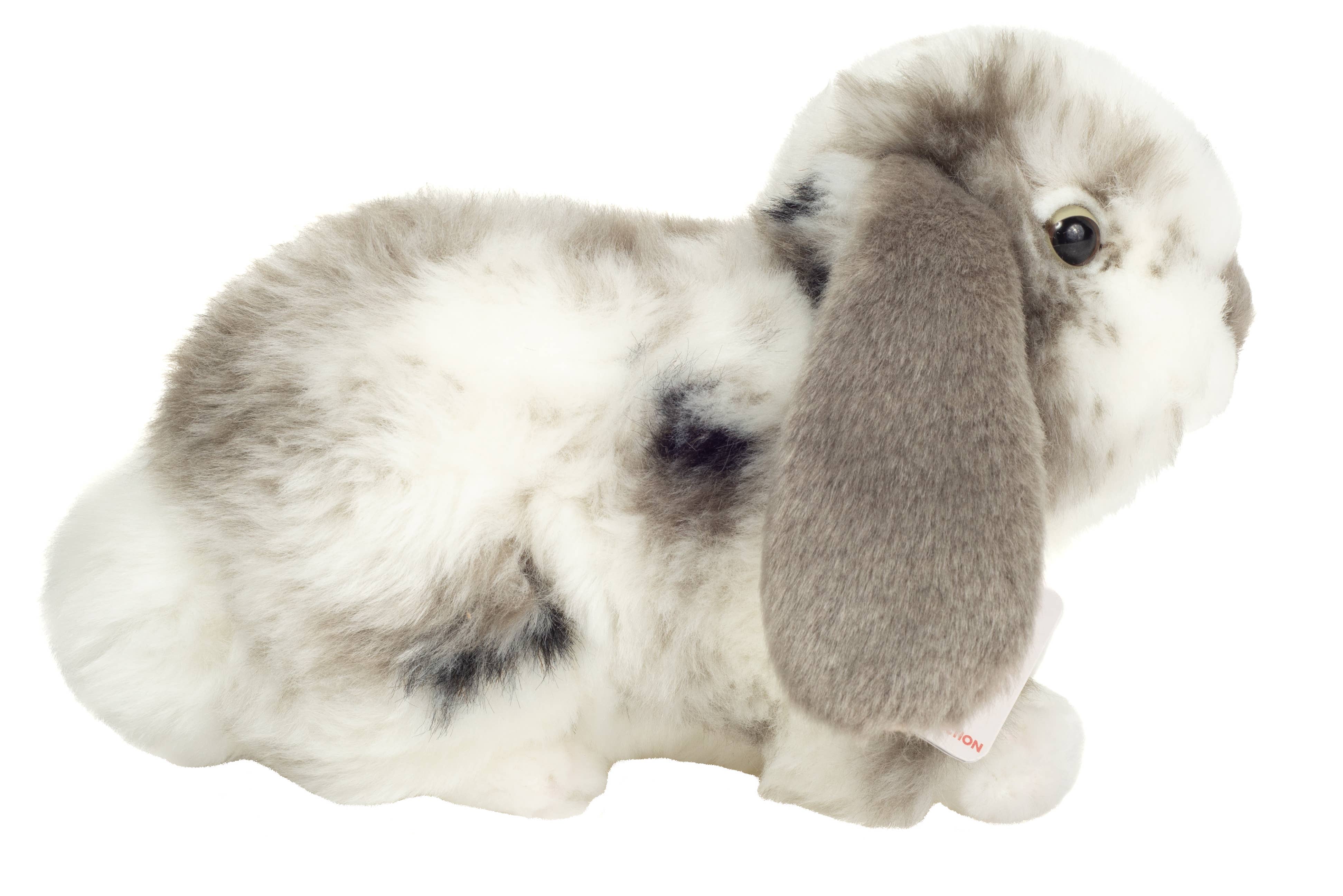 Gray and White Lop Earred Ram Rabbit Plush Toy by Teddy Hermann、mySite、g9winljtr