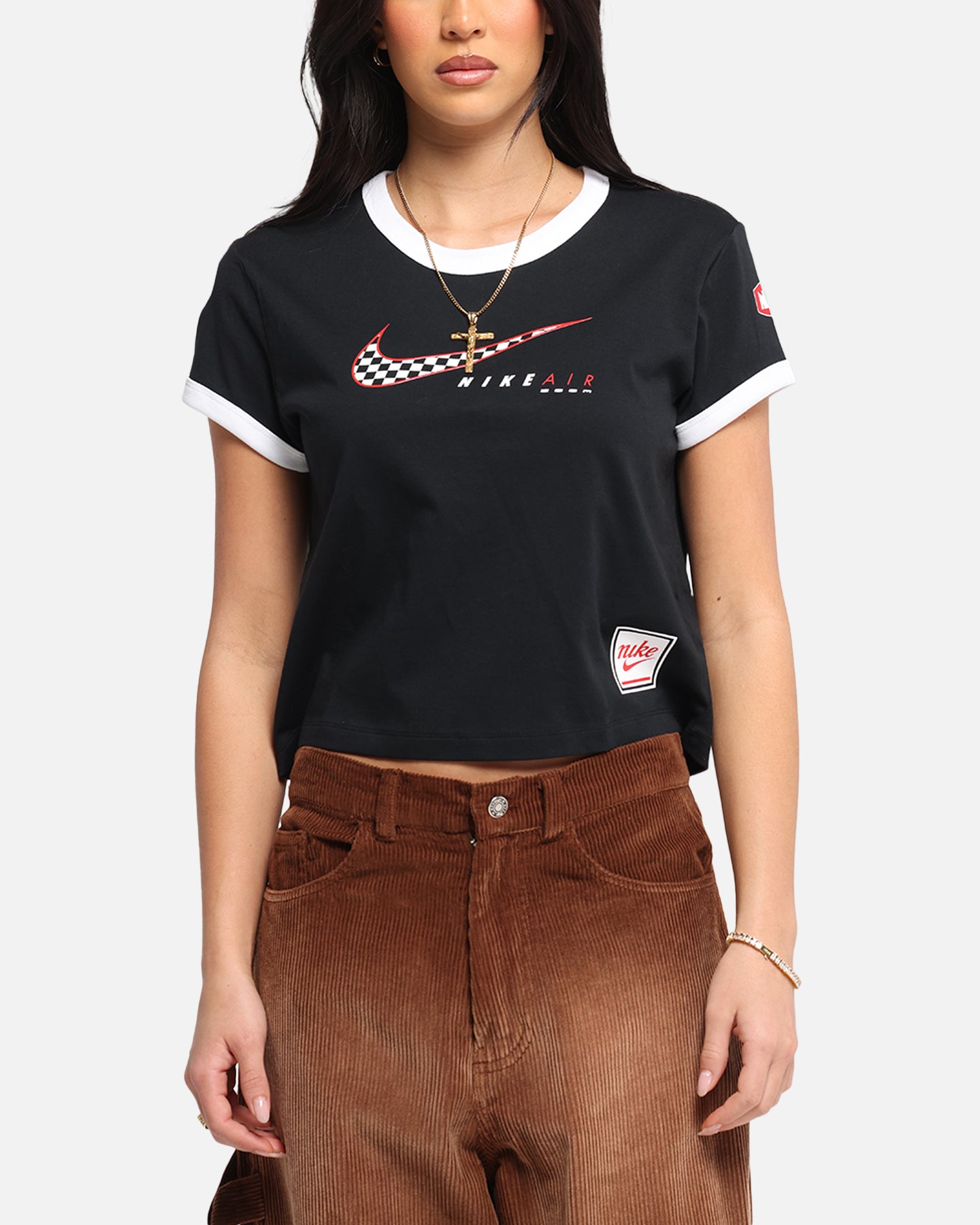 Nike Women's Sportswear Club Moto T-Shirt Black、mySite、zt4zffjzw