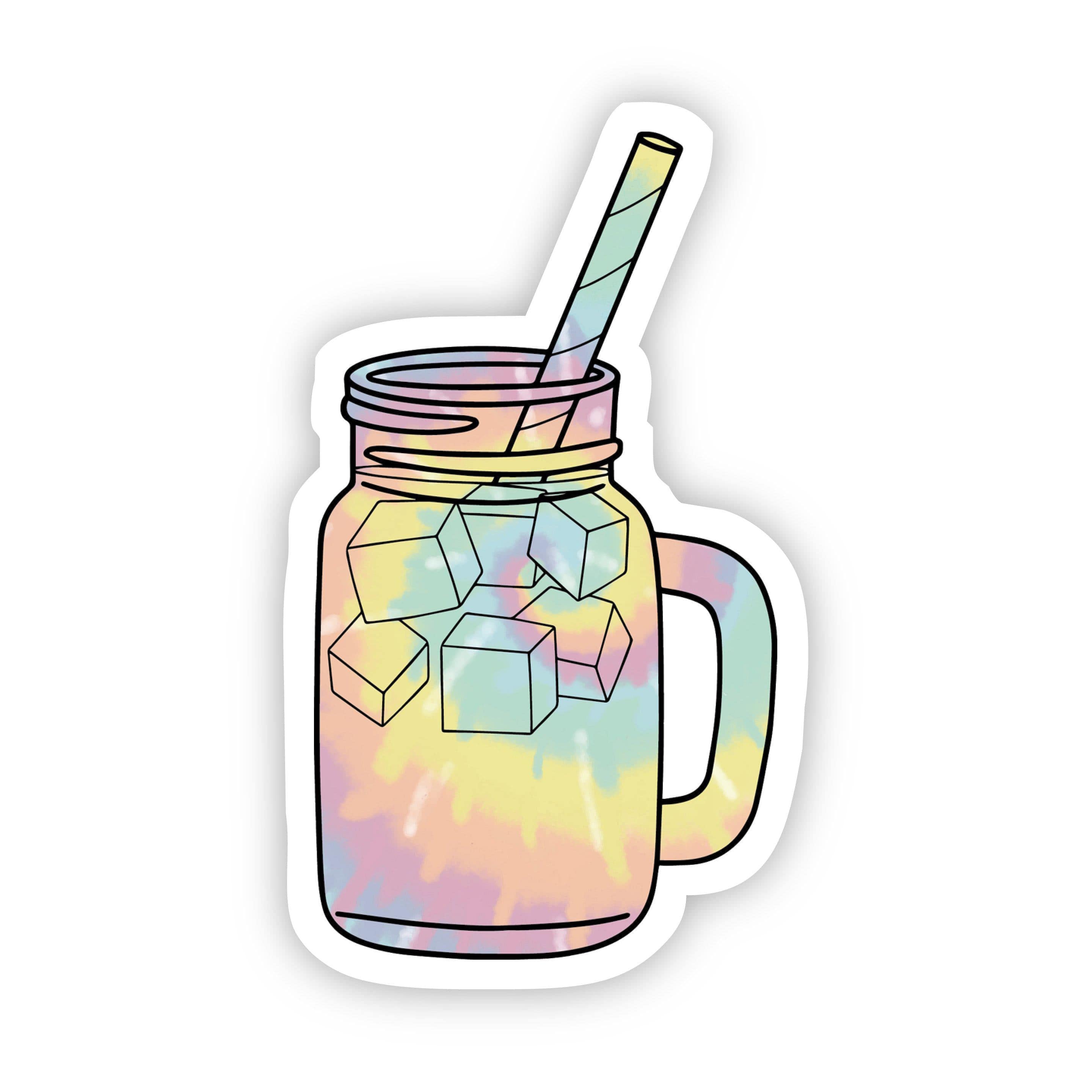  Tie Dye Iced Coffee Aesthetic Sticker、mySite、elrpsem3k