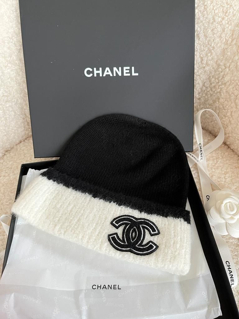 CHANEL 23N Coco Neige Black Beanie Hat、mySite、garminoutage.com