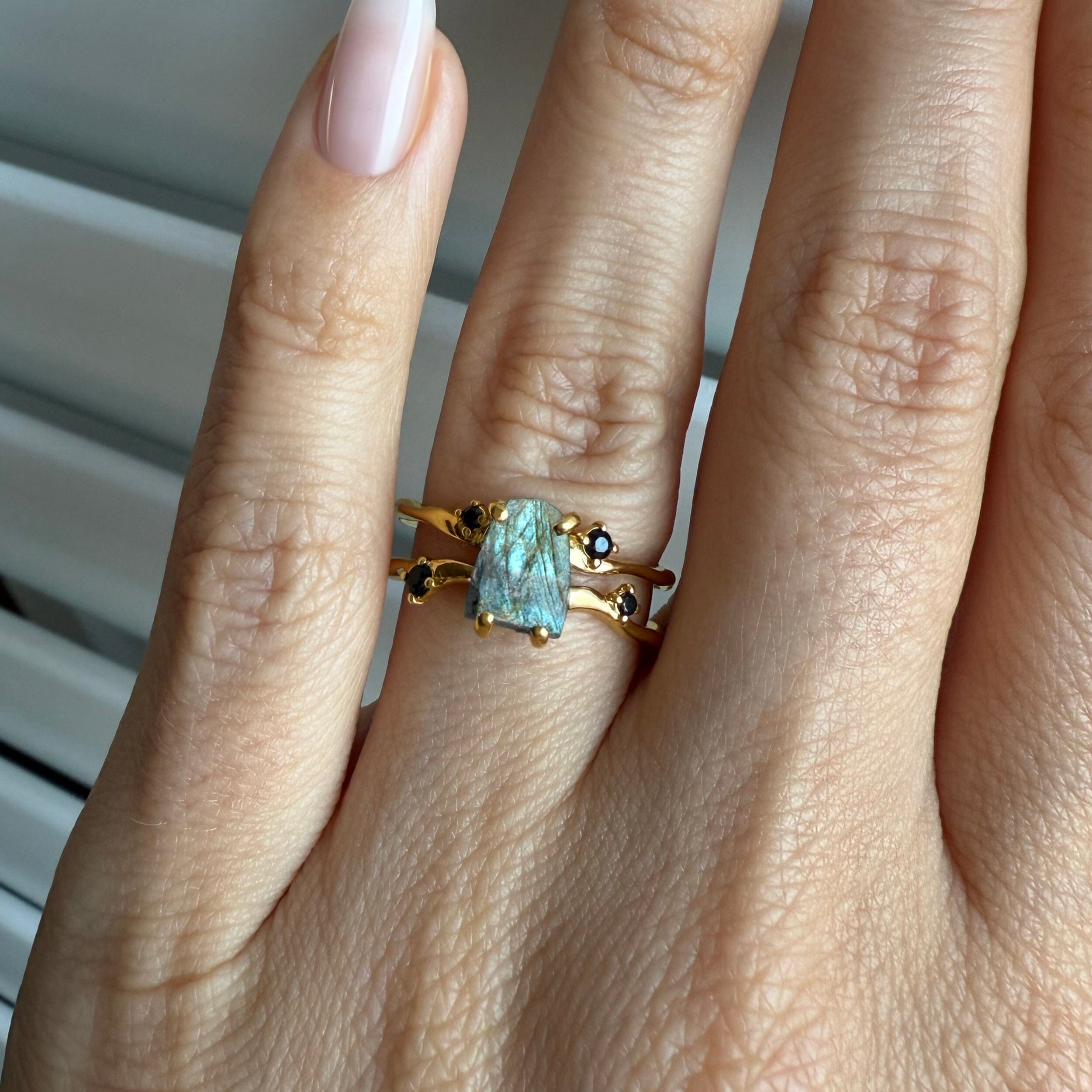 Raw Crystal Ring - Flow Labradorite、mySite、hinf8tx79