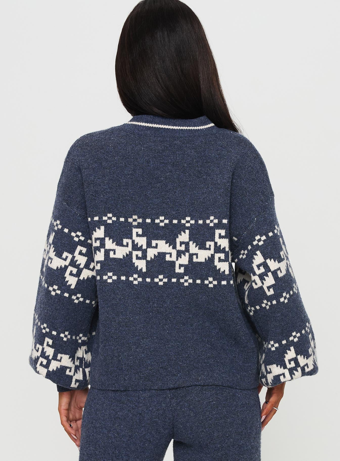 Alpine Sweater Navy / Cream、mySite、solidvoid