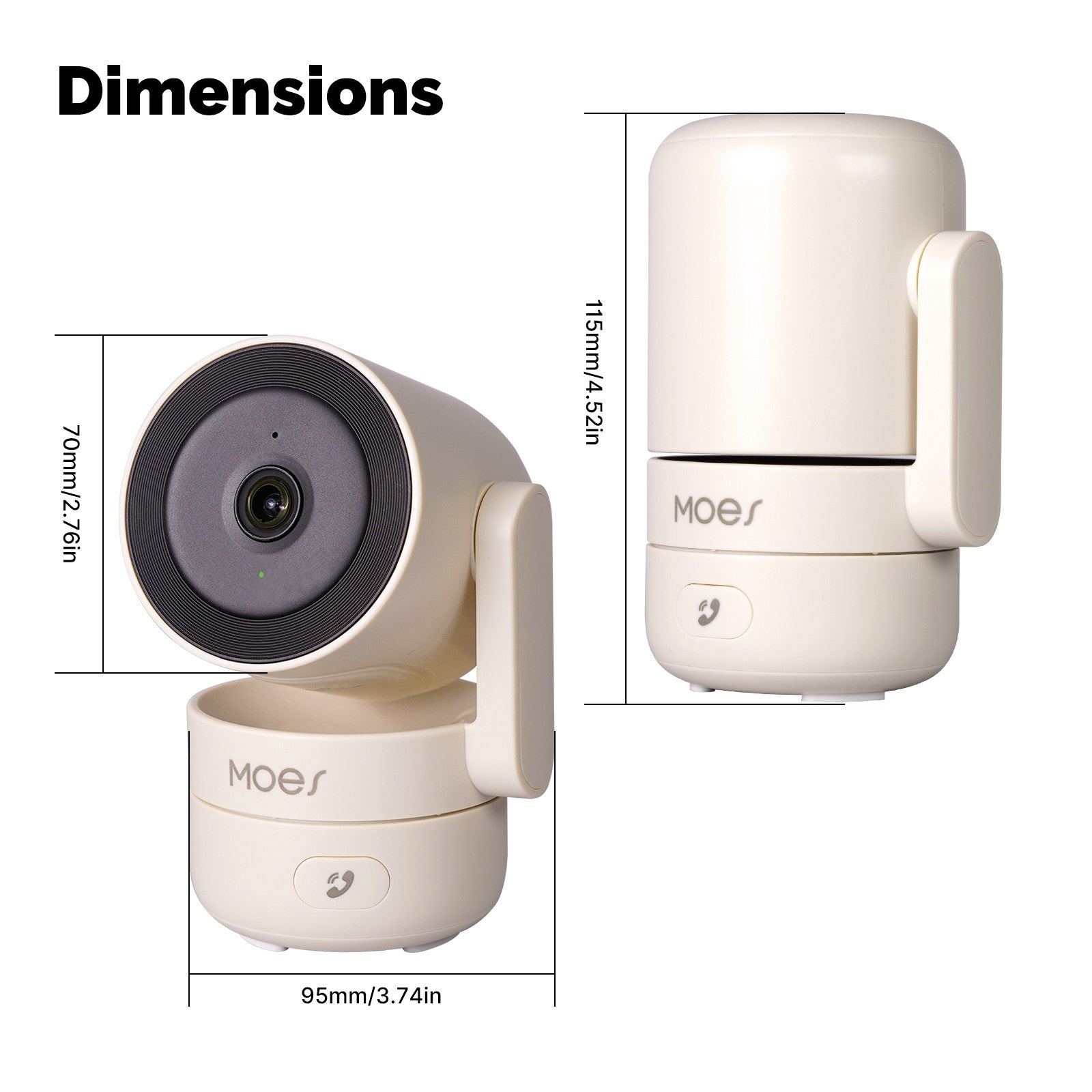 Tuya WiFi 4MP Indoor Security Camera with Night Vision and Motion Detection、mySite、fannypackpong