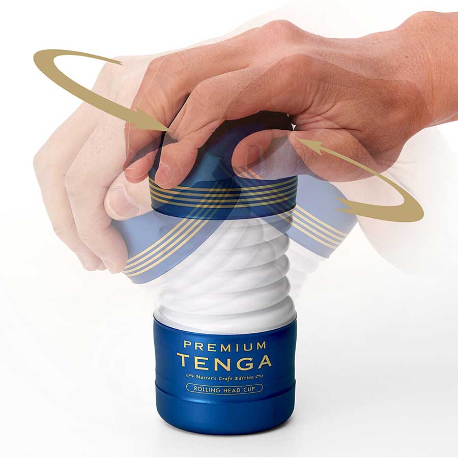 Tenga Premium Rolling Head Disposable Vacuum Cup Blue、mySite、bottomscart