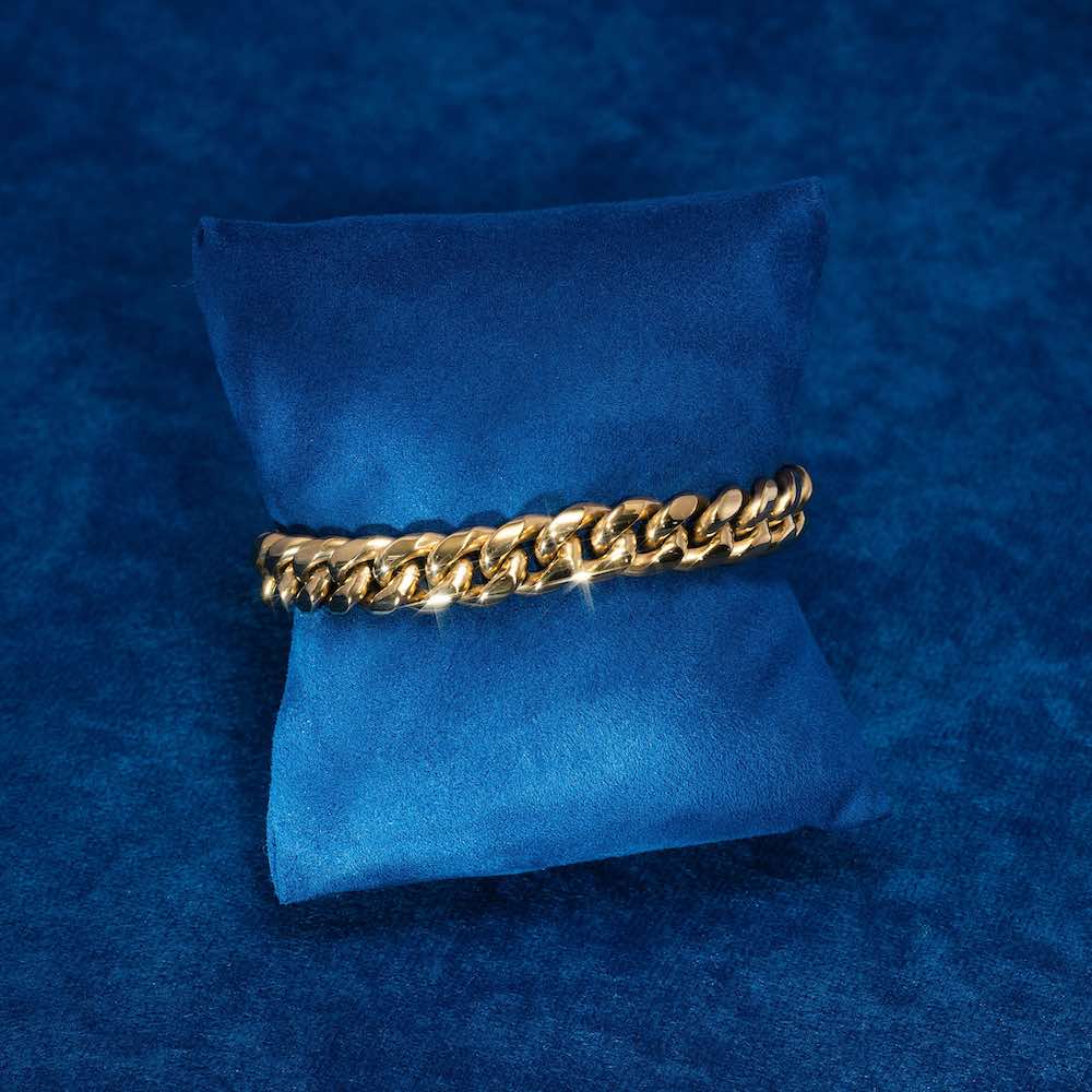 10MM Cuban Link Bracelet 14K Yellow Gold、mySite、hinf8tx79