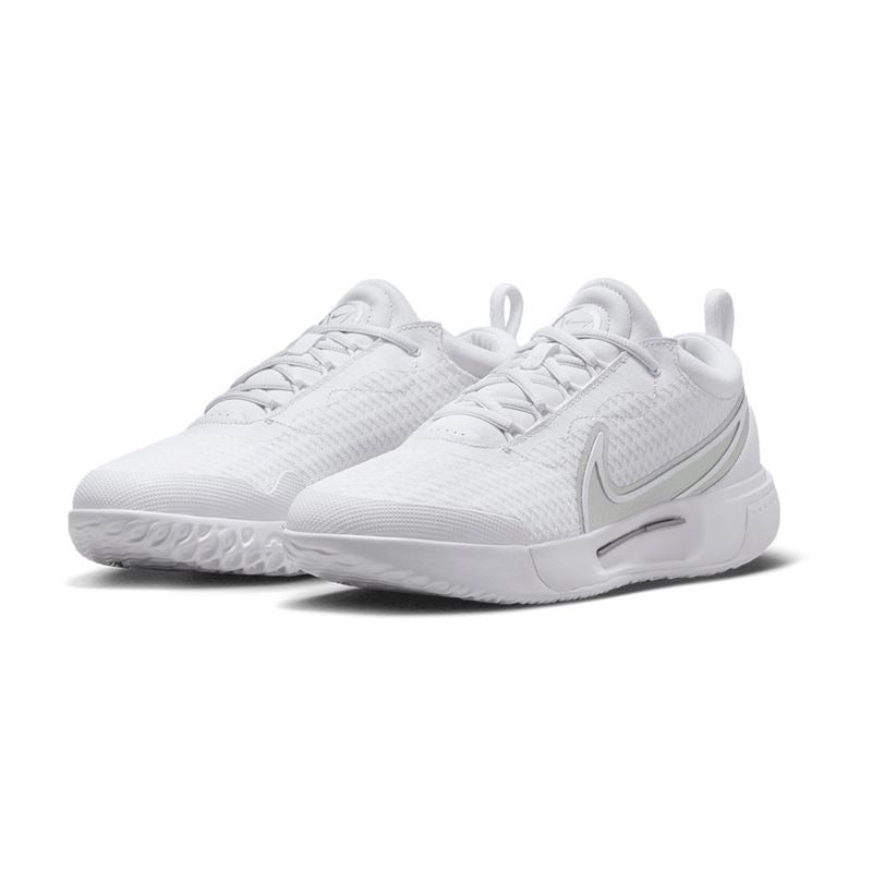 Nike Court Zoom Pro Women's Tennis Shoe (White/Silver)