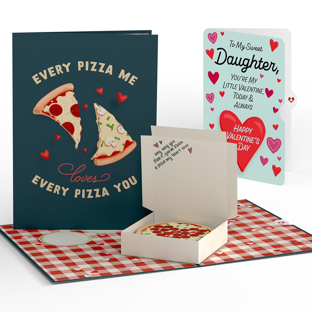 Pizza Love Valentine Pop-Up Card and Sentiment Set for Daughter、mySite、solidvoid