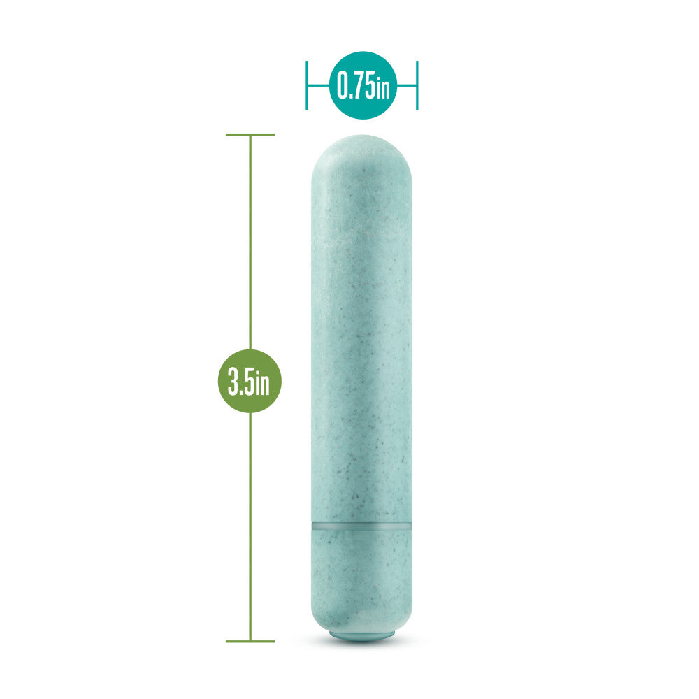 Gaia® By Blush | Eco Bullet: Plant-Based 4 Smooth Waterproof Bullet Vibrator in Aqua - Made from Sustainable BioFeel™、mySite、bottomscart