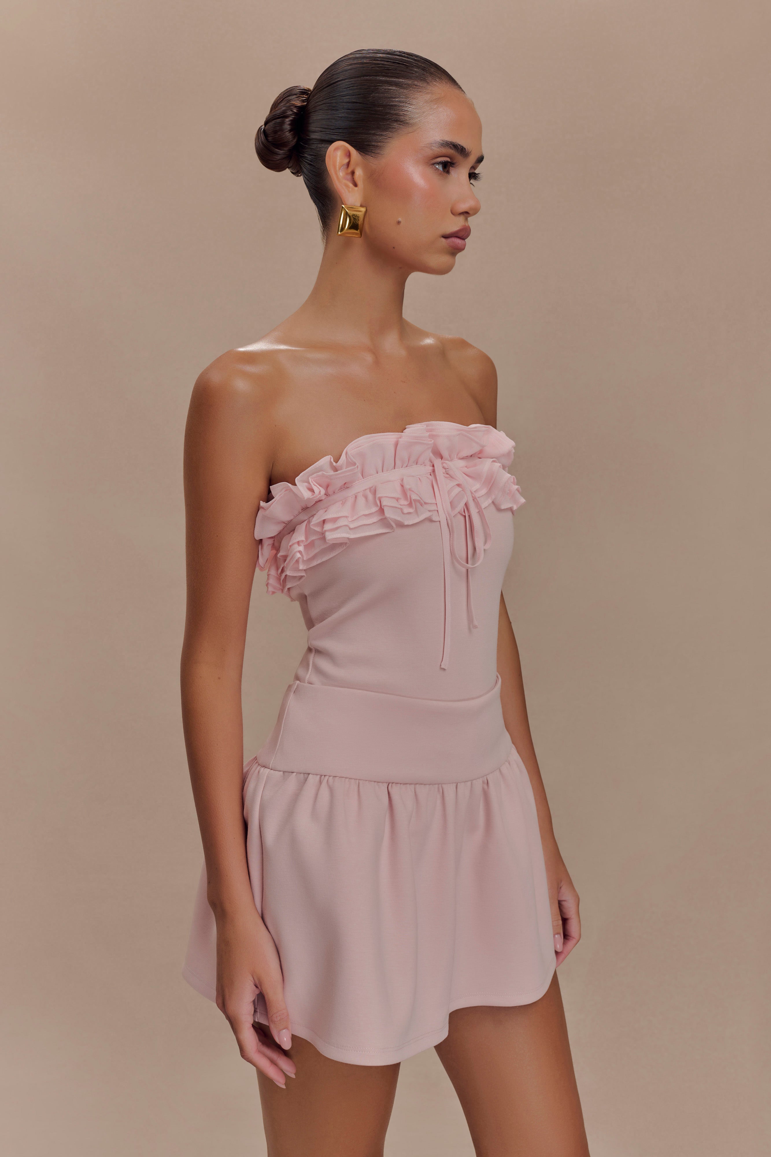 Jennie Frill Mini Skort - Ballet Pink、mySite、solidvoid