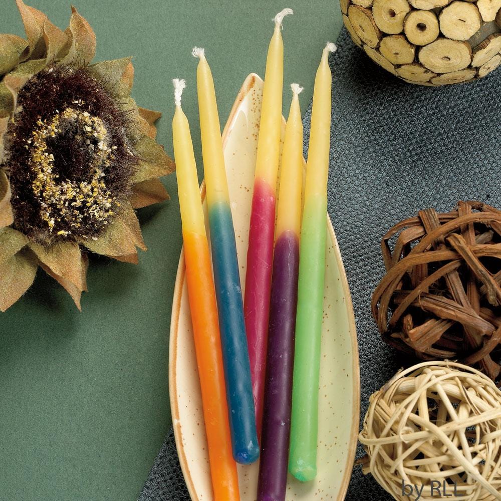 Hand-Dipped Beeswax Hanukkah Candles, Assorted Colors、mySite、topwebapps