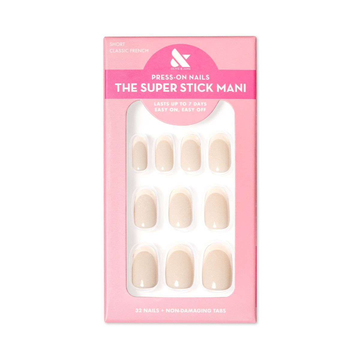 Classic French | Short | Round - Tab Press-On - Loyalty Reward、mySite、solidvoid