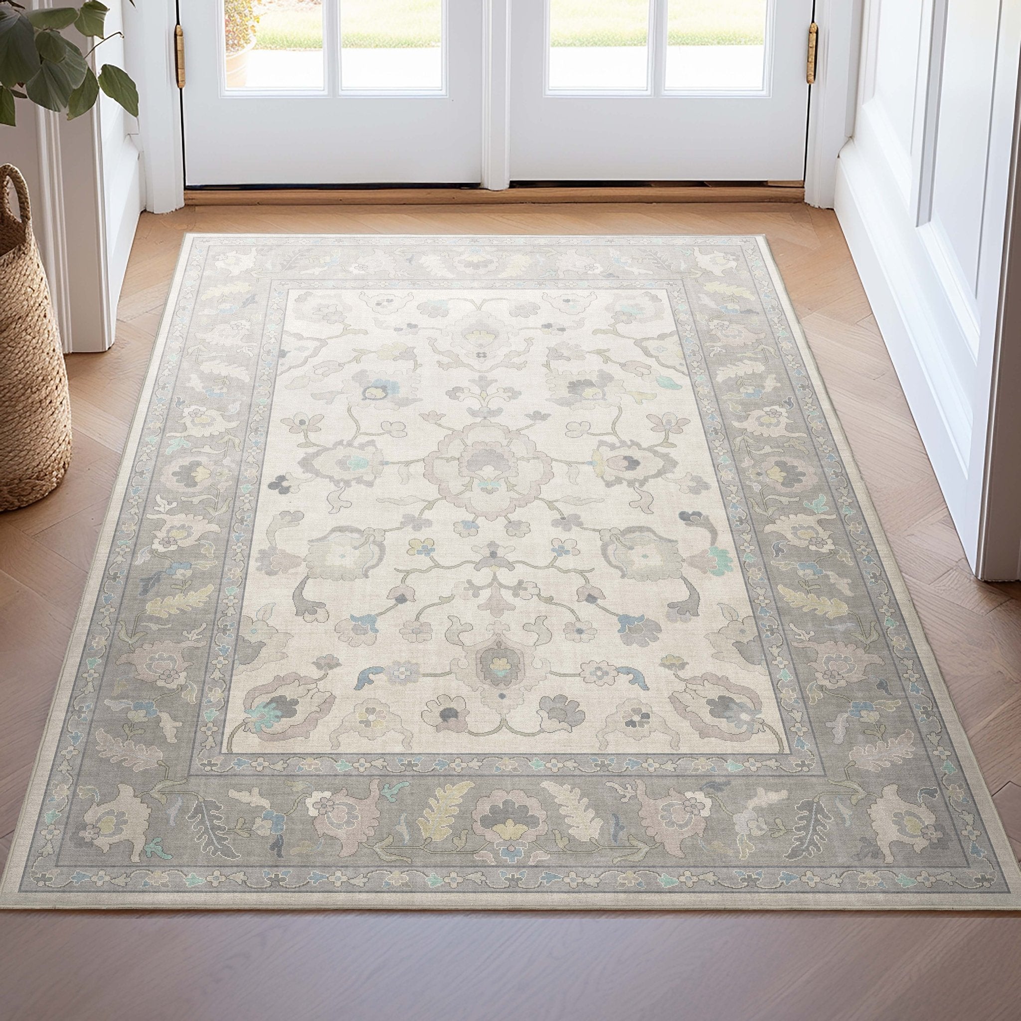 Konya Updated Traditional Oriental Pastel Rug for Living Room Bedroom Dining Room ,Easy Clean、mySite、gigharbornorthrealestate