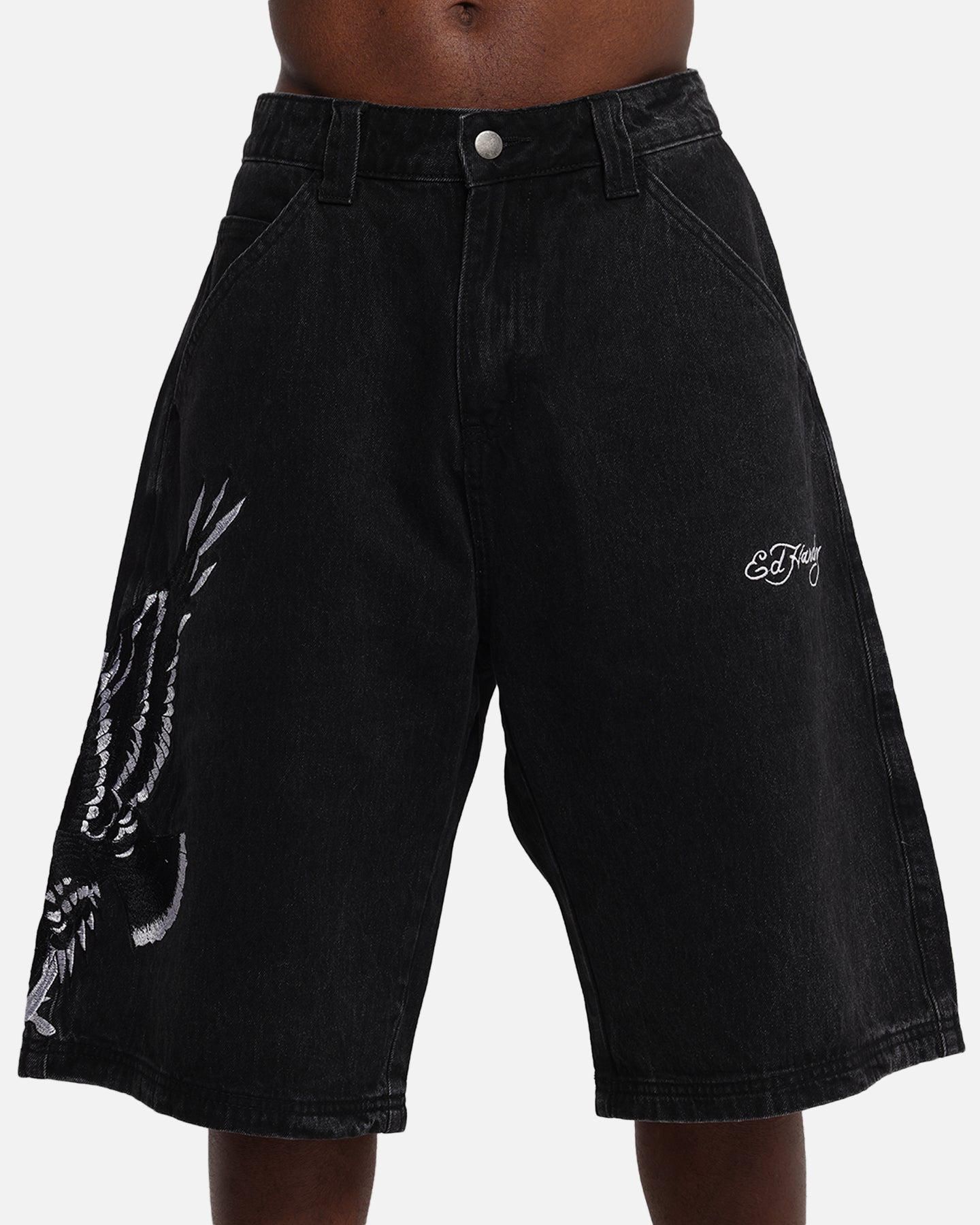Ed Hardy Eagle Jorts Washed Black、mySite、zt4zffjzw