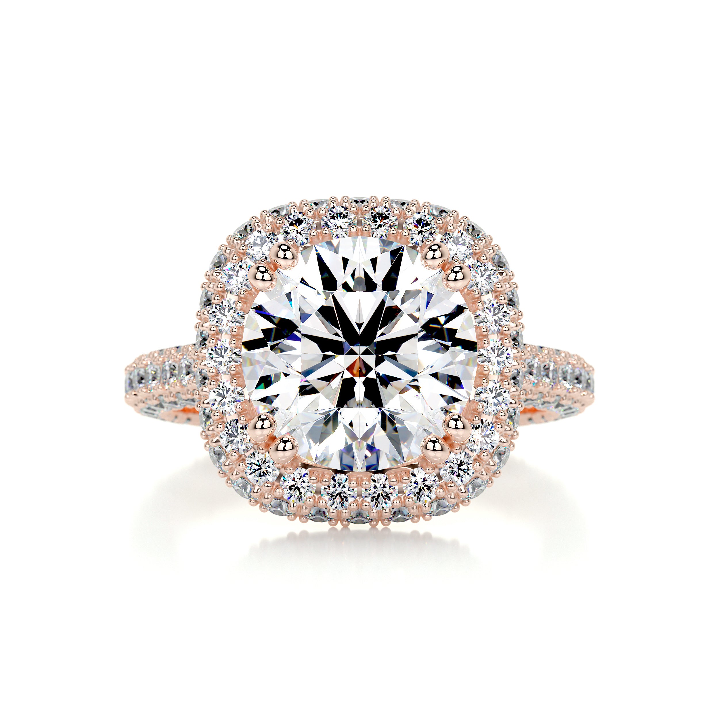 Ava Moissanite & Diamond Ring -14K Rose Gold、mySite、hinf8tx79