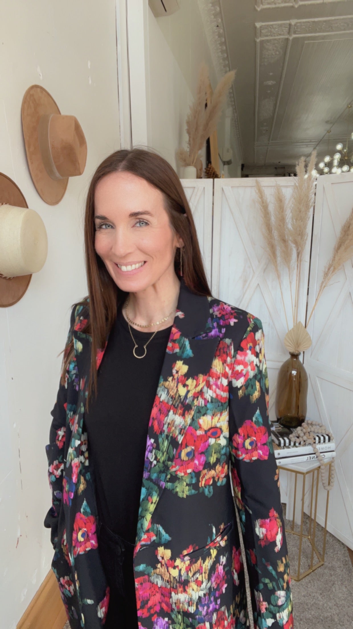 Liverpool Los Angeles Floral One-Button Stretch Blazer、mySite、garagedoors4me