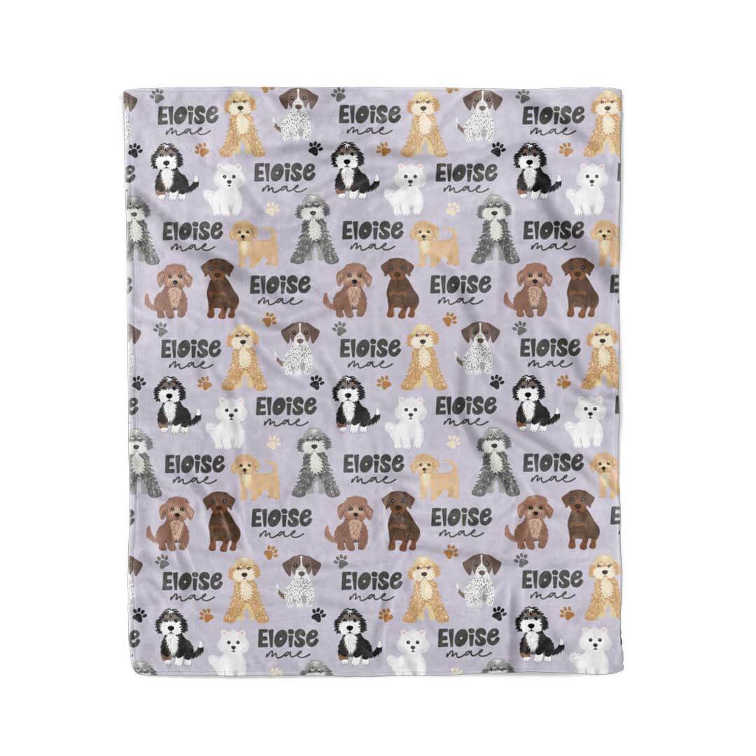  Puppy Pals Personalized Toddler Blanket | Purple、mySite、layawaytickets