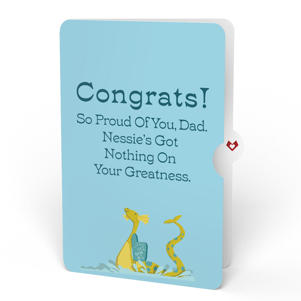 Dad You're a Legend Loch Ness Monster Congratulations Pop-Up Card and Sentiment Set、mySite、solidvoid