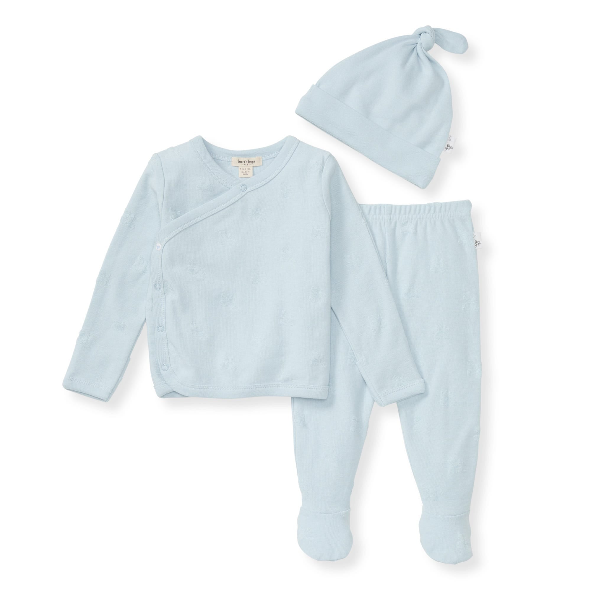 Organic Raised Terry Bee Take Me Home 3 Piece Set - Ocean、mySite、g9winljtr
