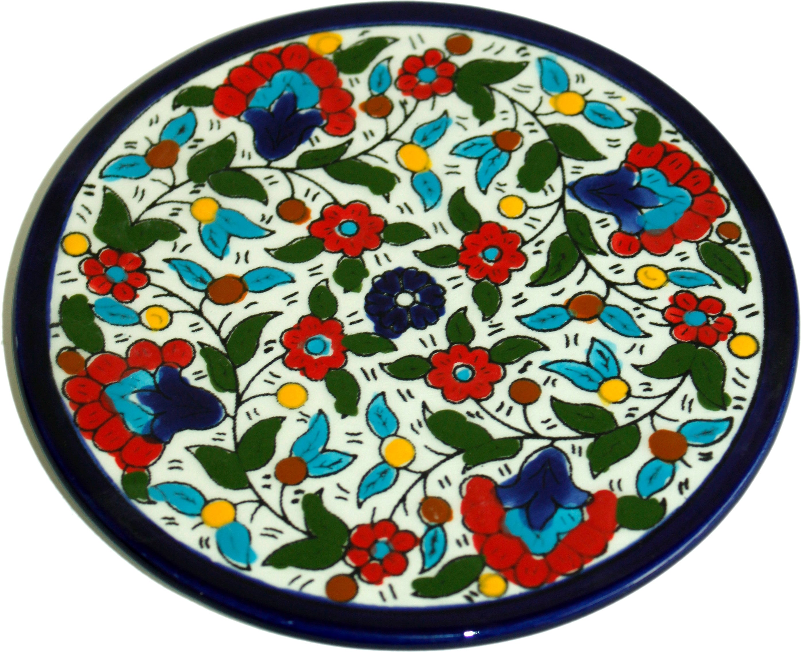 Borei Pri Hagafen Shabbat Seder Kiddush Ceramic Cup or Goblet and Plate - 5.5 Inches - Asfour Outlet Trademark、mySite、topwebapps