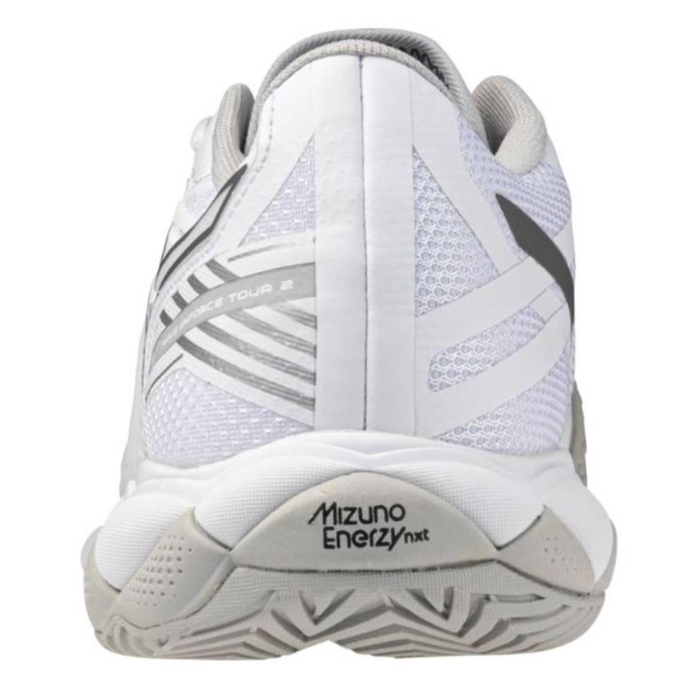Mizuno Wave Enforce Tour 2 AC Women's Tennis Shoe (White/Silver)